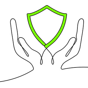 Line illustration showing concept of DevOps security